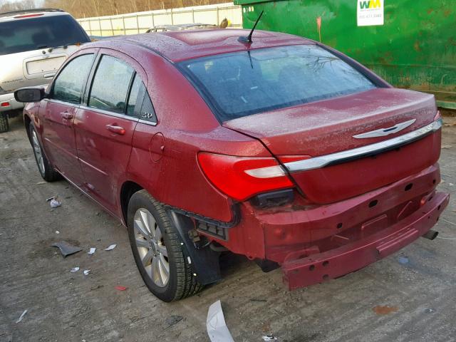 1C3CCBBB3DN732909 - 2013 CHRYSLER 200 TOURIN RED photo 3