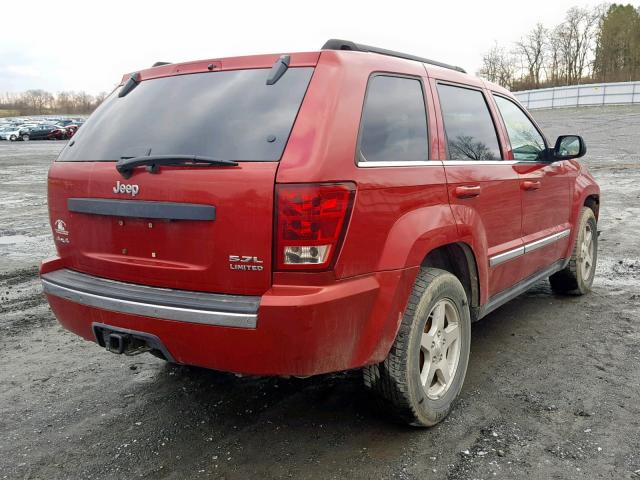 1J8HR582X5C614130 - 2005 JEEP GRAND CHER RED photo 4