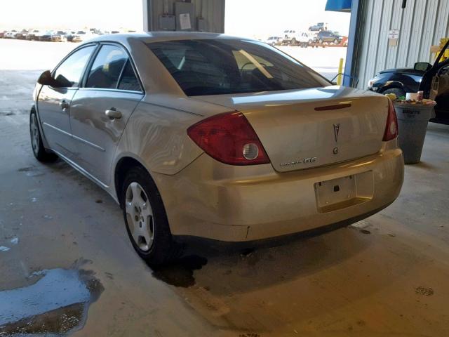 1G2ZF58B674195621 - 2007 PONTIAC G6 VALUE L GOLD photo 3