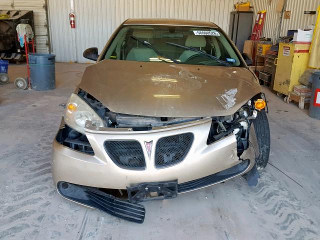 1G2ZF58B674195621 - 2007 PONTIAC G6 VALUE L GOLD photo 9