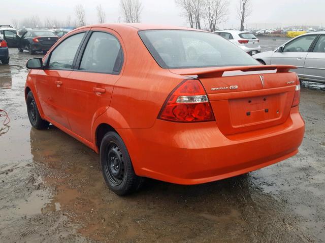 3G2TV55E99L122652 - 2009 PONTIAC G3 WAVE ORANGE photo 3