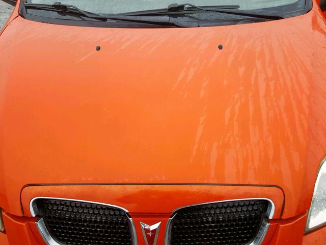 3G2TV55E99L122652 - 2009 PONTIAC G3 WAVE ORANGE photo 7