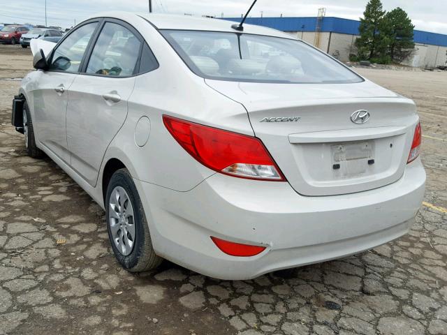 KMHCT4AE6GU961531 - 2016 HYUNDAI ACCENT SE WHITE photo 3