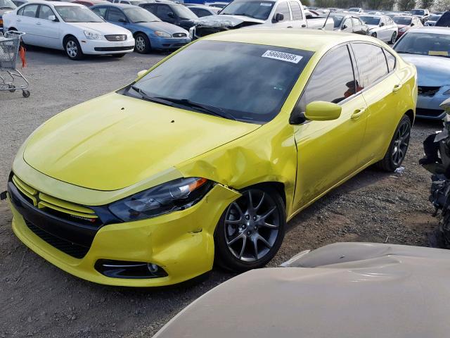 1C3CDFBAXDD103908 - 2013 DODGE DART SXT GREEN photo 2