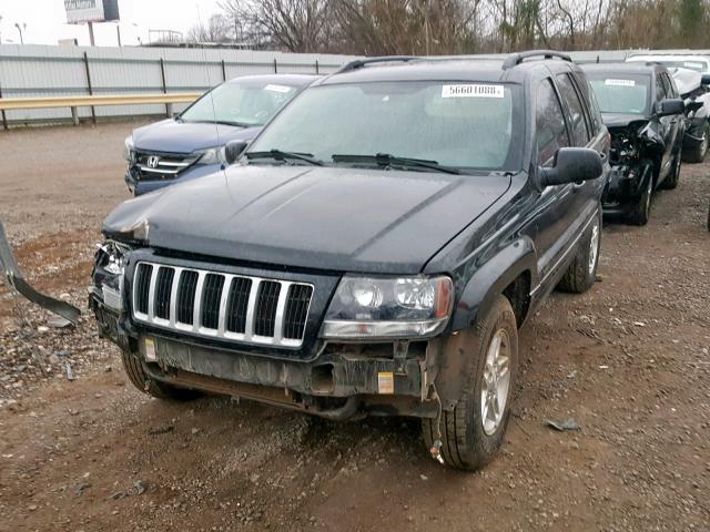 1J4GW48NX4C276821 - 2004 JEEP GRAND CHER BLACK photo 2