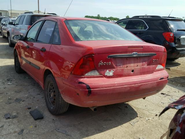 1FAFP33PX1W319166 - 2001 FORD FOCUS LX RED photo 3