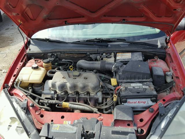 1FAFP33PX1W319166 - 2001 FORD FOCUS LX RED photo 7