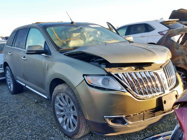 2LMDJ8JK2DBL13018 - 2013 LINCOLN MKX GREEN photo 1