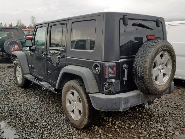 1J8GA59157L138087 - 2007 JEEP WRANGLER S BLACK photo 3