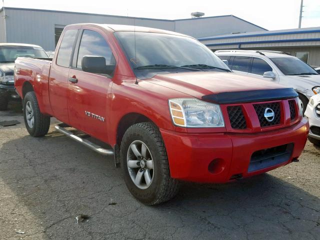 1N6AA06B55N552983 - 2005 NISSAN TITAN XE RED photo 1