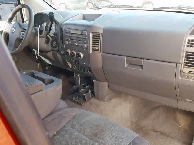 1N6AA06B55N552983 - 2005 NISSAN TITAN XE RED photo 9