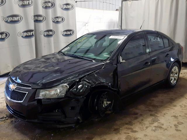 1G1PA5SH9E7412615 - 2014 CHEVROLET CRUZE LS BLACK photo 2