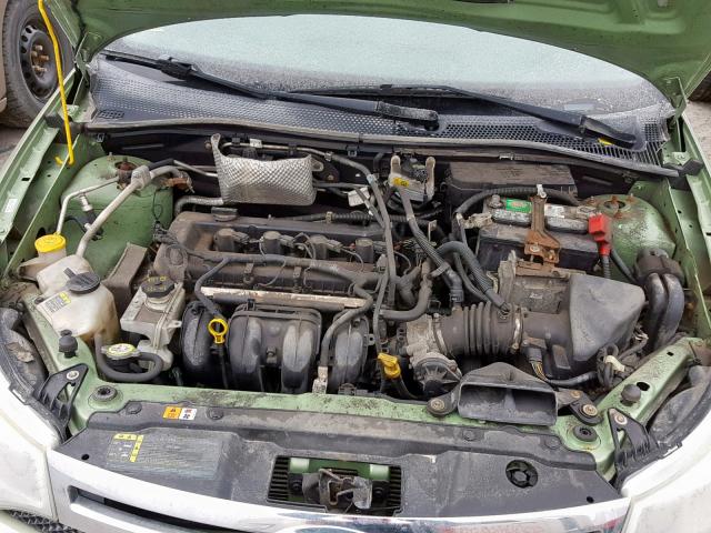 1FAHP34N68W218223 - 2008 FORD FOCUS S/SE GREEN photo 7