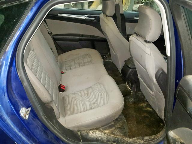 1FA6P0G72G5120250 - 2016 FORD FUSION S BLUE photo 6