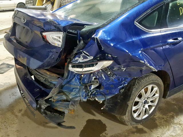 1FA6P0G72G5120250 - 2016 FORD FUSION S BLUE photo 9