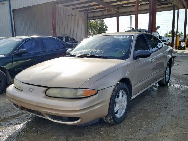 1G3NL52E62C127436 - 2002 OLDSMOBILE ALERO GL GOLD photo 2