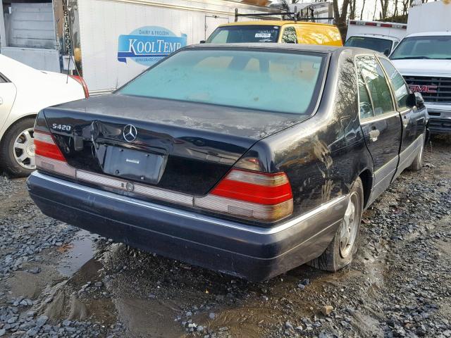 WDBGA43G3VA339069 - 1997 MERCEDES-BENZ S 420 BLACK photo 4