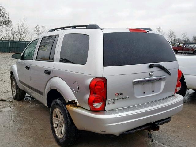 1D4HB48N06F139526 - 2006 DODGE DURANGO SL SILVER photo 3