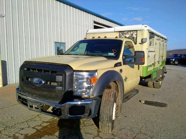 1FDUF5GT6BEC42354 - 2011 FORD F550 SUPER YELLOW photo 2