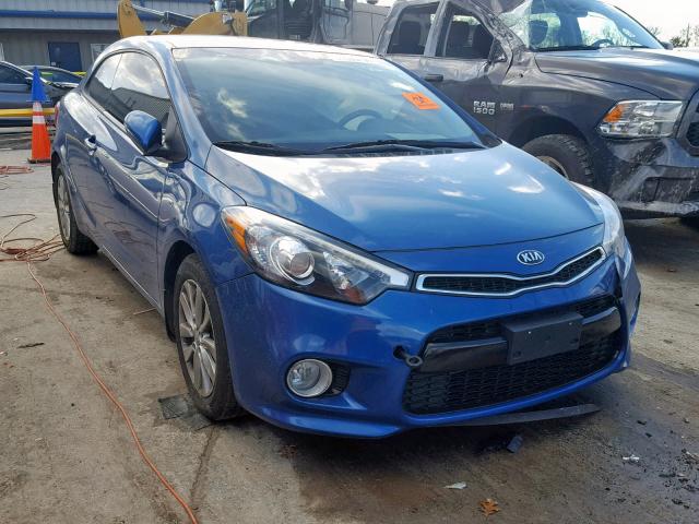 KNAFX6A82E5186760 - 2014 KIA FORTE EX BLUE photo 1