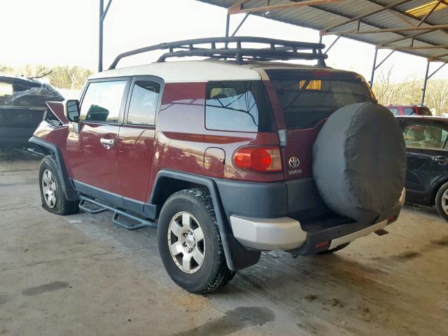 JTEBU11F28K046690 - 2008 TOYOTA FJ CRUISER MAROON photo 3