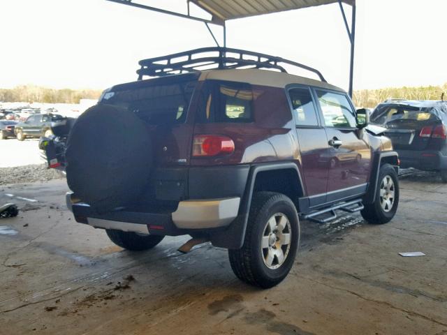 JTEBU11F28K046690 - 2008 TOYOTA FJ CRUISER MAROON photo 4