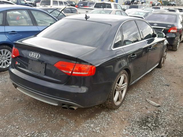 WAUKGAFL7AA048325 - 2010 AUDI S4 PRESTIG BLACK photo 4