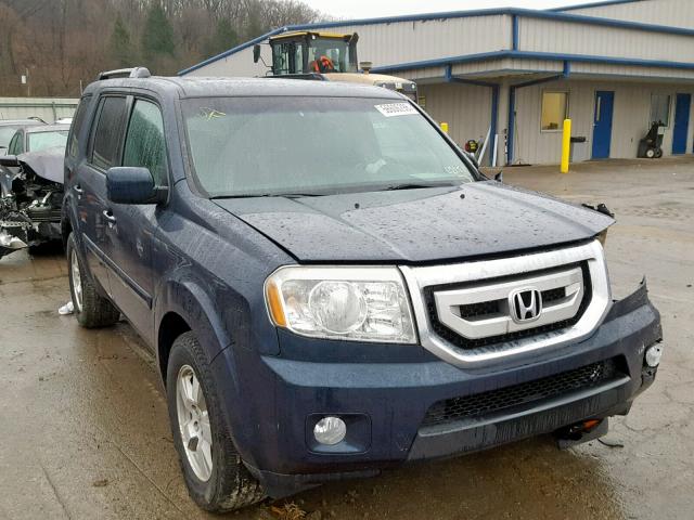 5FNYF4H75BB040346 - 2011 HONDA PILOT EXLN BLUE photo 1