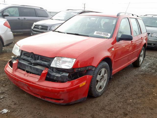 WVWSG61J02W613105 - 2002 VOLKSWAGEN JETTA GLS RED photo 2