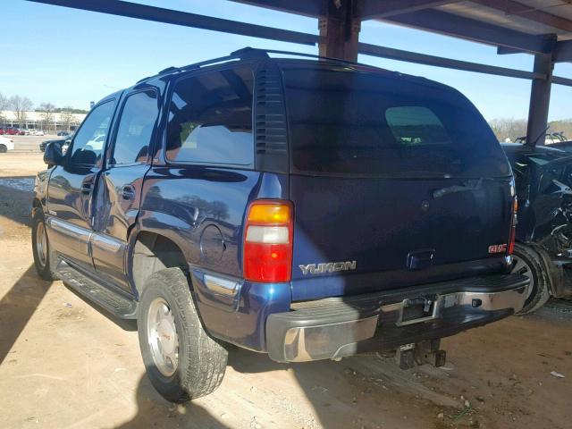 1GKEK13Z62R117570 - 2002 GMC YUKON BLUE photo 3