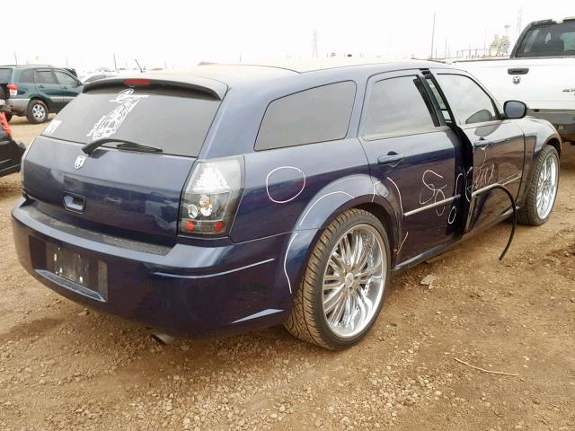 2D4FV47V96H118379 - 2006 DODGE MAGNUM SXT BLUE photo 4