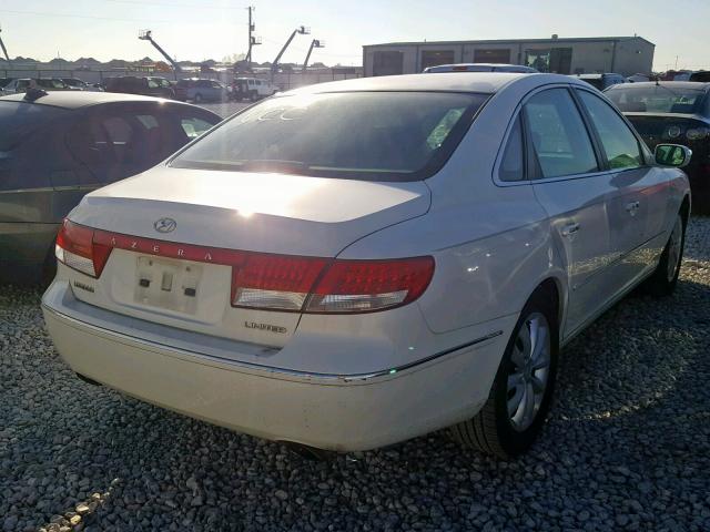 KMHFC46F27A171286 - 2007 HYUNDAI AZERA SE CREAM photo 4