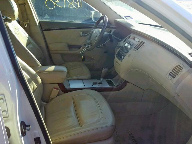 KMHFC46F27A171286 - 2007 HYUNDAI AZERA SE CREAM photo 5