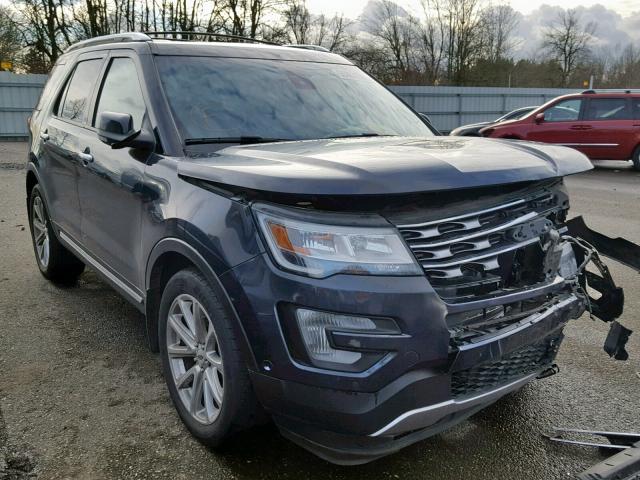 1FM5K8F89HGA62507 - 2017 FORD EXPLORER L BLUE photo 1