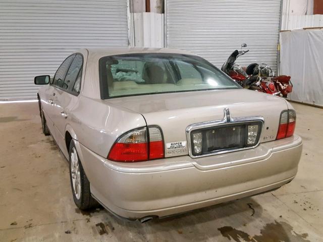 1LNHM87A65Y614169 - 2005 LINCOLN LS TAN photo 3