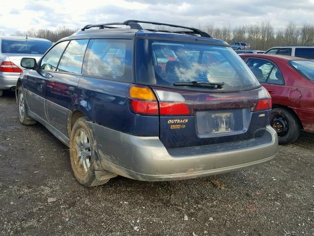 4S3BH675337656257 - 2003 SUBARU LEGACY OUT BLUE photo 3