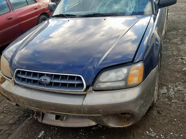 4S3BH675337656257 - 2003 SUBARU LEGACY OUT BLUE photo 7