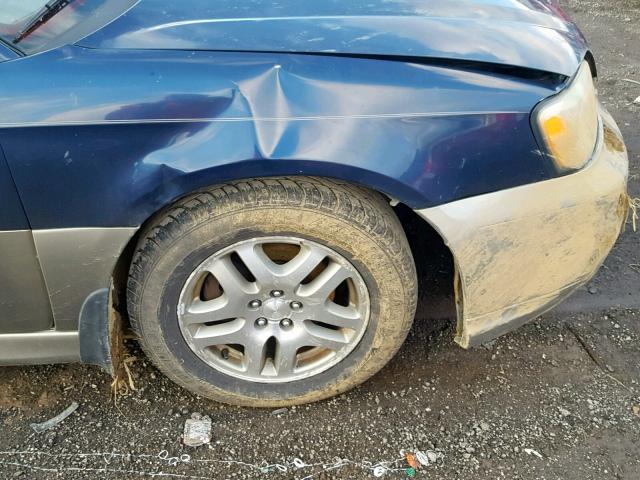 4S3BH675337656257 - 2003 SUBARU LEGACY OUT BLUE photo 9