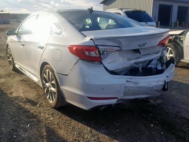 5NPE34AB8FH130382 - 2015 HYUNDAI SONATA SPO WHITE photo 3