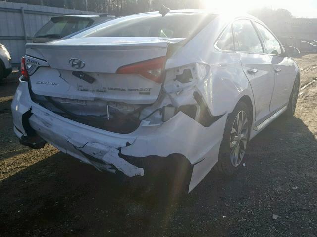 5NPE34AB8FH130382 - 2015 HYUNDAI SONATA SPO WHITE photo 4