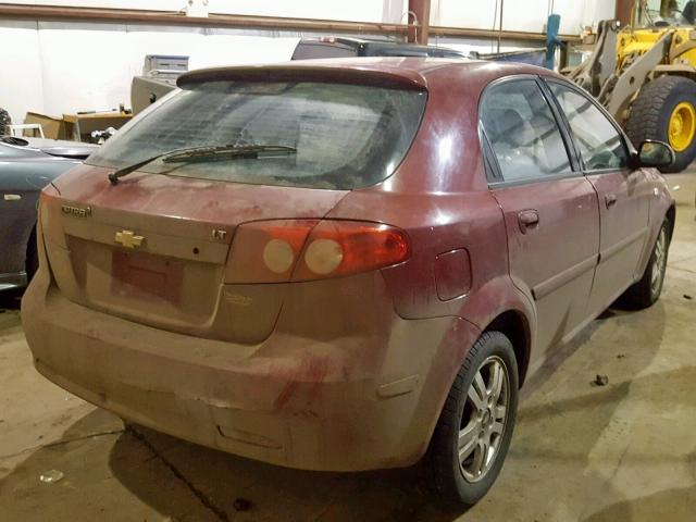 KL1JK65ZX7K629280 - 2007 CHEVROLET OPTRA 5 LT RED photo 4