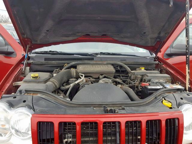 1J4GR48K75C647237 - 2005 JEEP GRAND CHER RED photo 7