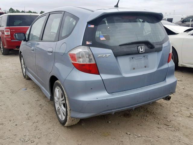 JHMGE8H54BC004521 - 2011 HONDA FIT SPORT BLUE photo 3