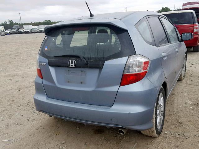 JHMGE8H54BC004521 - 2011 HONDA FIT SPORT BLUE photo 4