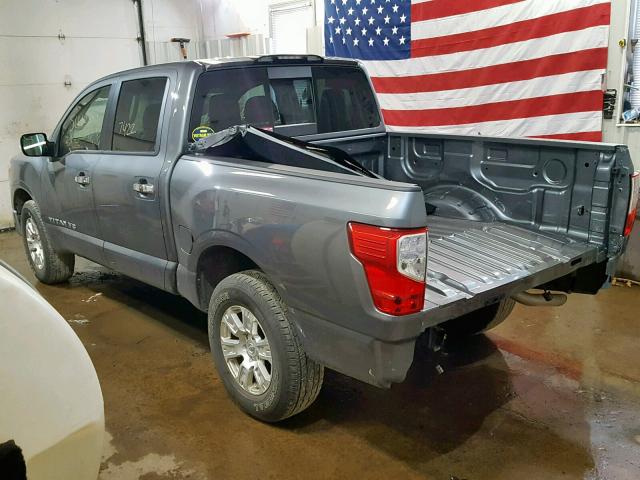 1N6AA1EJ1JN501277 - 2018 NISSAN TITAN S GRAY photo 3