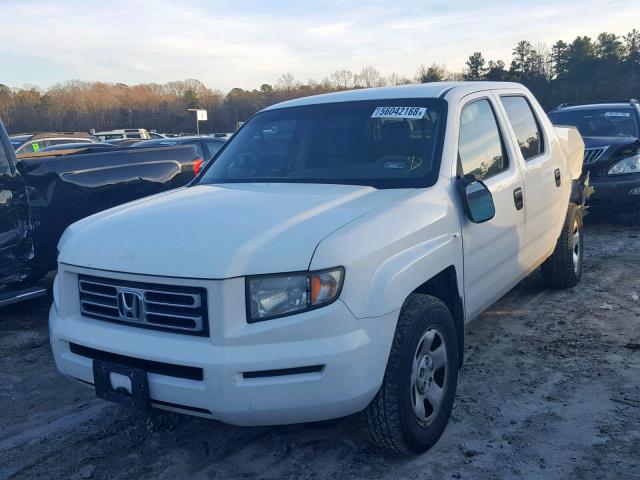 2HJYK16277H543360 - 2007 HONDA RIDGELINE WHITE photo 2