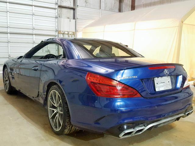 WDDJK7EA6HF046777 - 2017 MERCEDES-BENZ SL 63 AMG BLUE photo 3