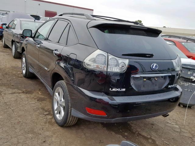 JTJGW31U982009101 - 2008 LEXUS RX 400H BLACK photo 3