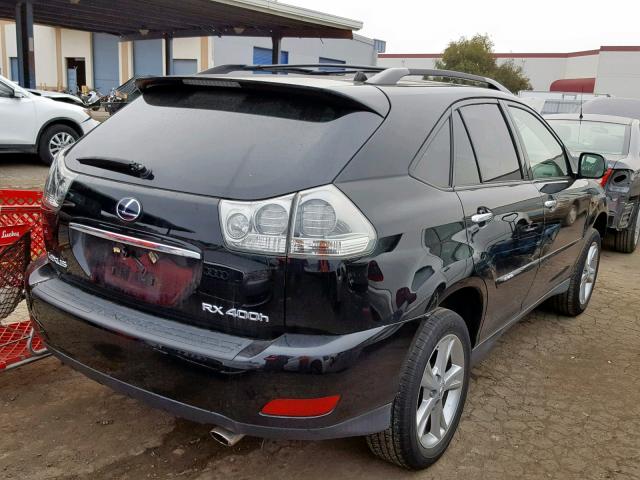 JTJGW31U982009101 - 2008 LEXUS RX 400H BLACK photo 4