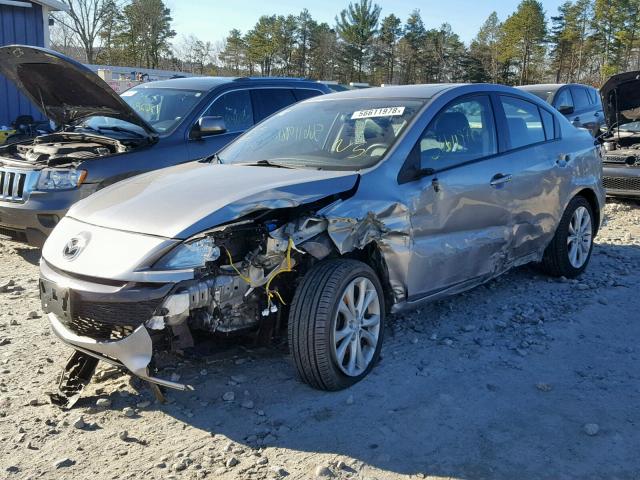 JM1BL1W64B1398389 - 2011 MAZDA 3 S GRAY photo 2